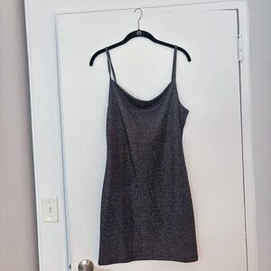 Black and white sparkle dress